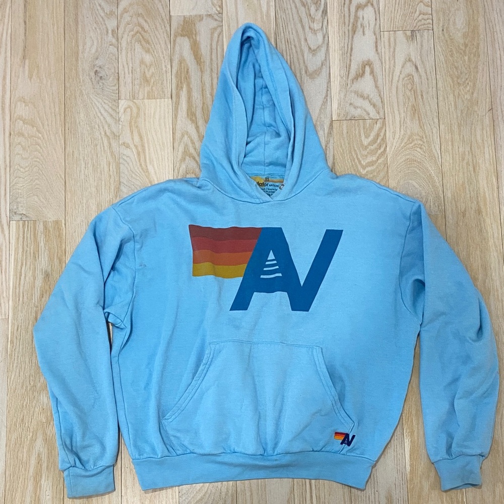 Aviator Nation blue Hoodie with Logo size XS